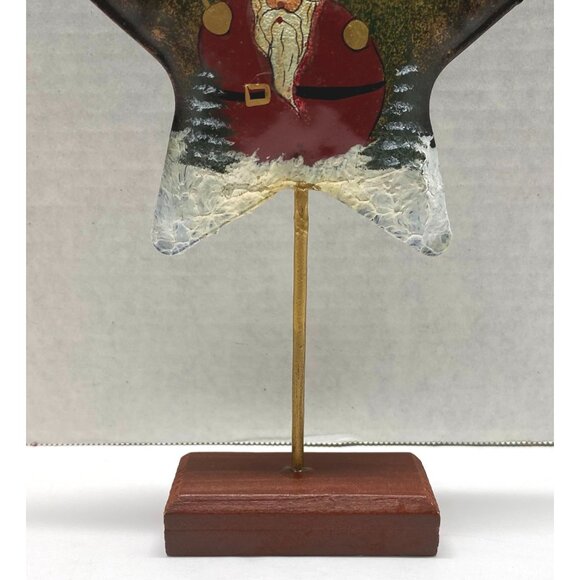 Santa Claus Star Wand Christmas Tabletop Decor Folk Art Country Rustic - Picture 6 of 7